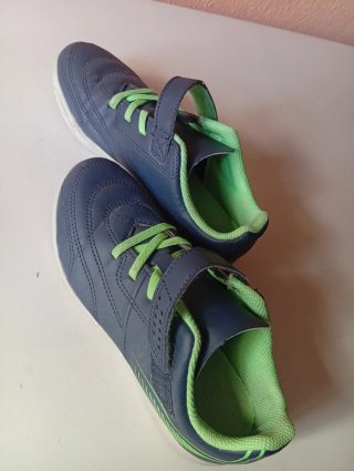 Zapatillas Deportivas Azul y Verde Talla 37