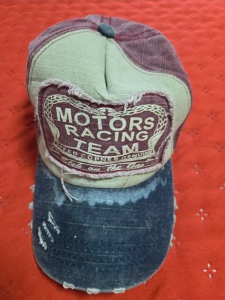 Gorra Estilo Retro con Parche Moto