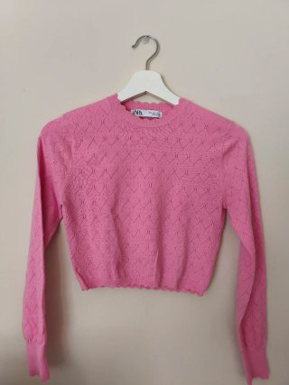 Jersey fino rosa Zara