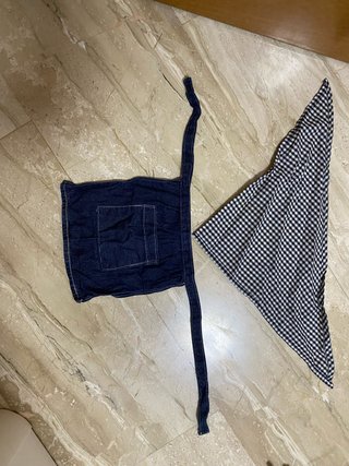 Set Delantal y Pañuelo Castañera