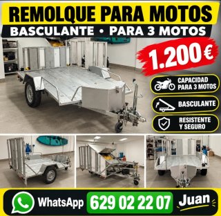 Remolque Basculante para 3 Motos