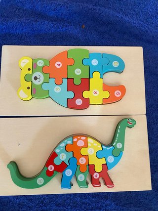 Set de 2 Puzzles Infantiles de Madera