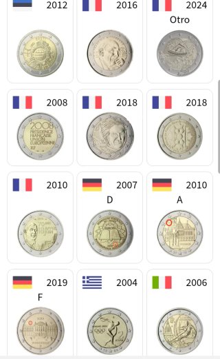 Monedas Conmemorativas de 2 Euros