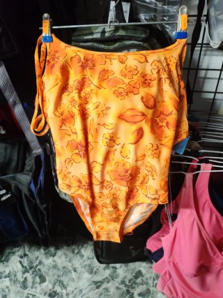 Bañador Mujer Naranja Estampado Talla 40