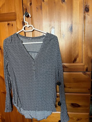 Blusa Estampada Manga Larga Talla 40
