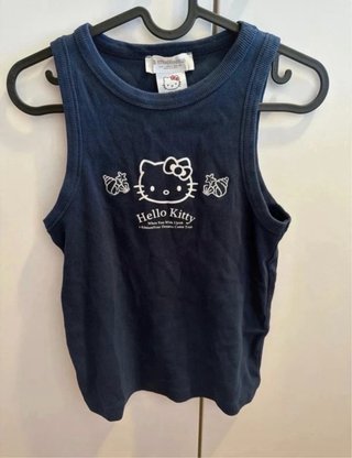 Top azul oscuro de la Hello Kitty