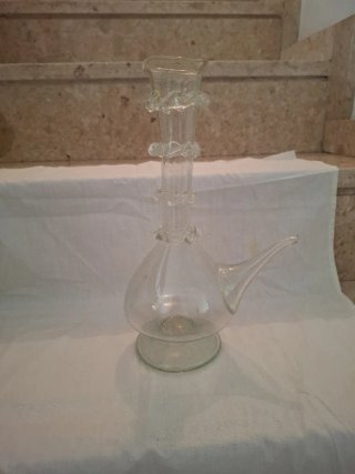 Porrón Catalan de Vidrio Artesanal con filigranas
