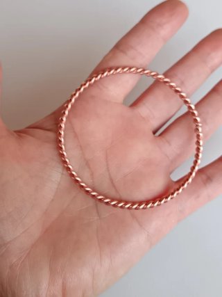 Pulsera de Cobre Diseño Anillado tensor