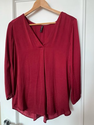 Camisa Stradivarius Burdeos Talla M