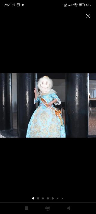 Traje Fallera Niña Azul hasta los 6 años aproximad