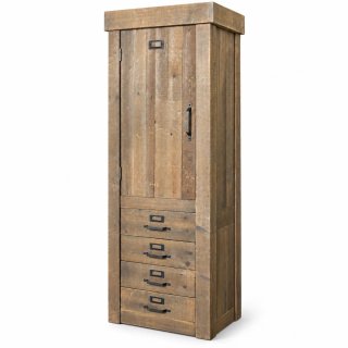 Armario Rústico de Madera con Cajones