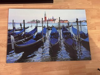 Lienzo de Venecia con Góndolas 120x80 cm