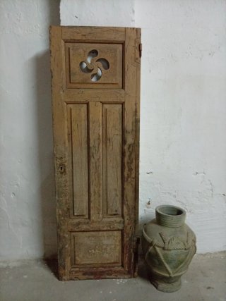 Puerta Antigua Madera marquetería Alacena 112x37