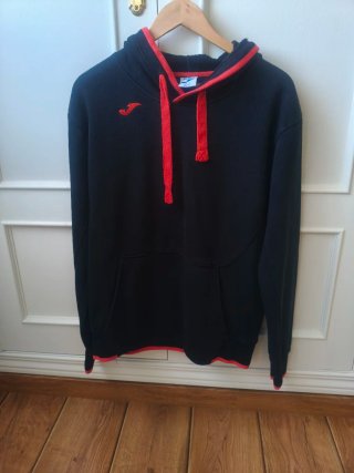 Sudadera con capucha Joma negra y roja