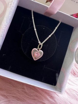 Collar Pandora Corazón Rosa