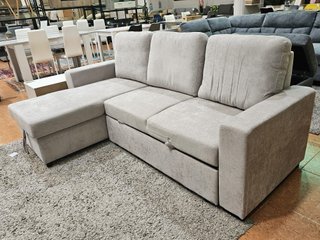 Sofá Cama Chaiselongue con Arcón Beige