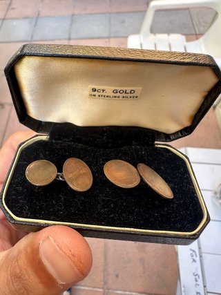 Gemelos Vintage de Plata y Oro 9kt