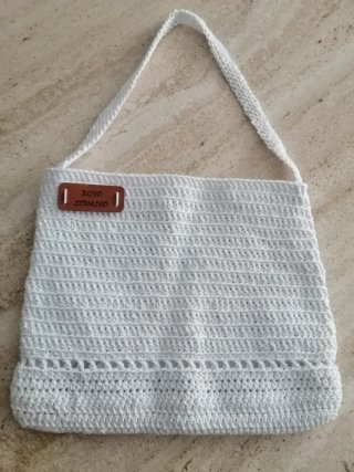 Bolso de Crochet Blanco Xoyo Lovalgo