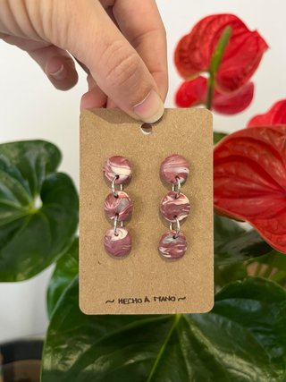 Pendientes Largos Burdeos