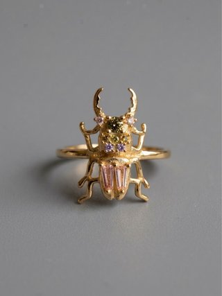 Anillo de Plata Chapado en Oro 18K