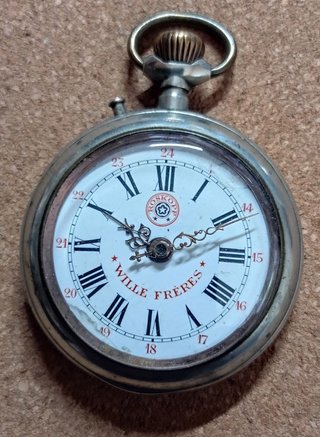 Orologio da tasca vintage Roskopf Wille Frères