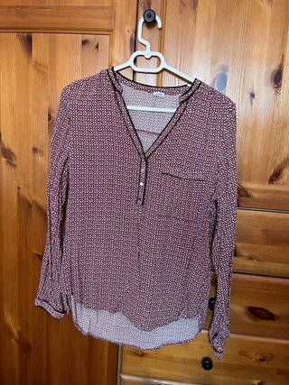 Blusa Manga Larga Estampada Talla 40