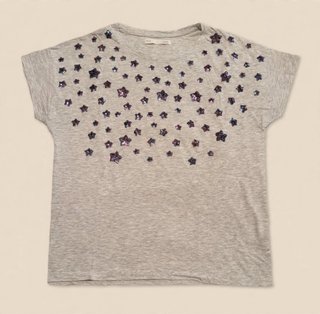 Camiseta Sfera Gris con Estrellas Talla XL