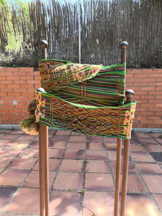 Faja chumpi ceremonial quechua verde 1