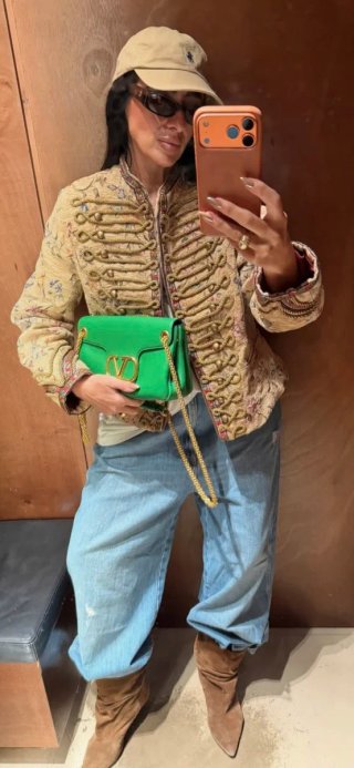 Chaqueta Zara Estampada con Bordados Talla L