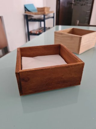 2 Servilleteros de Madera Artesanales
