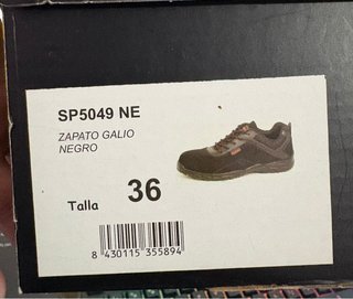 Zapatos de seguridad Paredes negros Talla 36