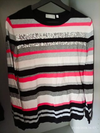 Jersey de rayas con lentejuelas