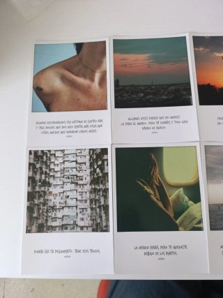 Set de 10 Postales con Frases