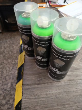 3 Botes de Vinilo Líquido Full Dip Verde Flúor