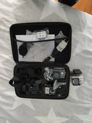 3 Cámaras Deportivas 4K con Maletín y Accesorios