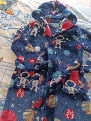Bata Infantil Estampado Espacial