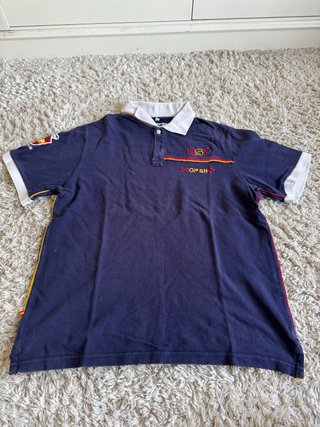 Camiseta Polo Drop Shot Azul Talla L