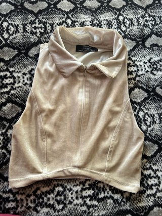 Chaleco Dorado Bershka Talla XS