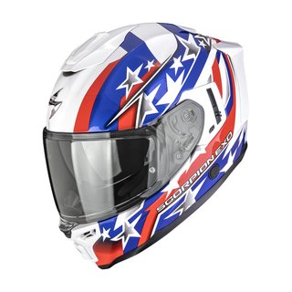 Casco Scorpion EXO-1500 Air Etoile Blanco Azul roj