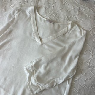Blusa Blanca Boho Pull&Bear