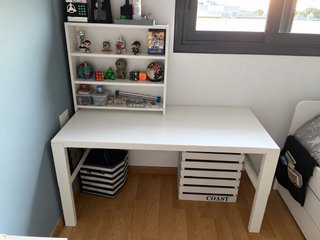 Escritorio IKEA Blanco con Estantería