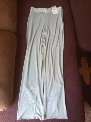 Pantalón Ancho Verde Zara Talla S