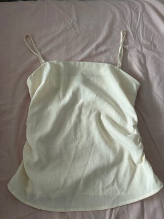 Top de tirantes beige