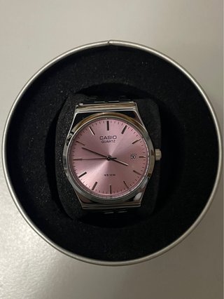 Reloj Casio MTP-B145 Plateado y Rosa