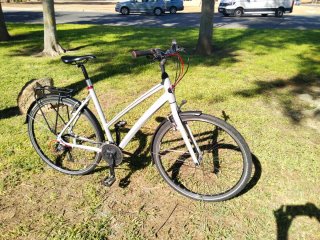 Bicicleta de paseo gris Marca Gazelle cityzen