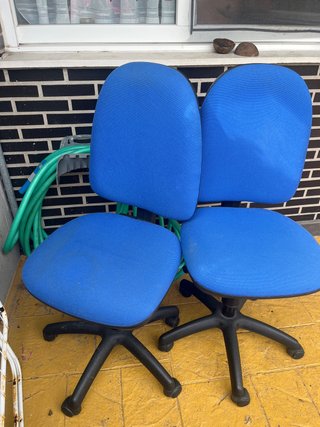 Set di 2 Sedie da Scrivania Blu
