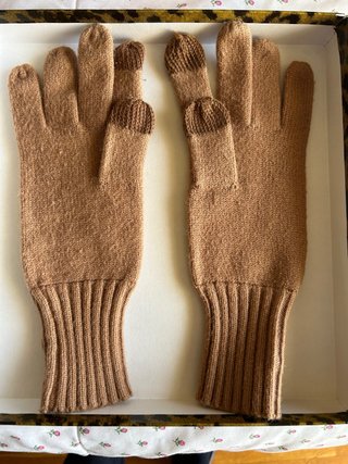 Guantes de Lana Color Camel