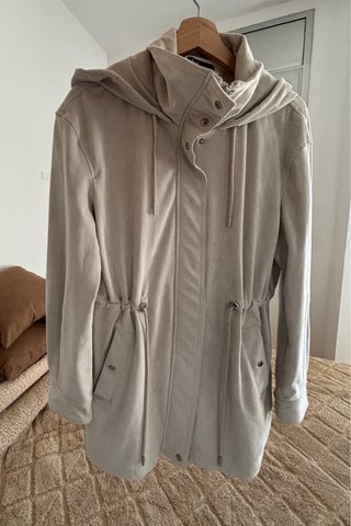 Abrigo Zara Efecto Aterciopelado Crudo XS