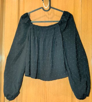 Blusa Negra con Textura