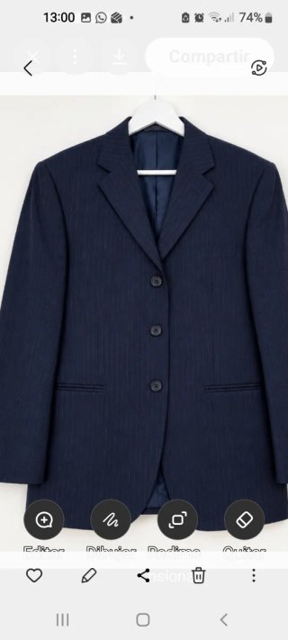 Americana de Hombre Azul